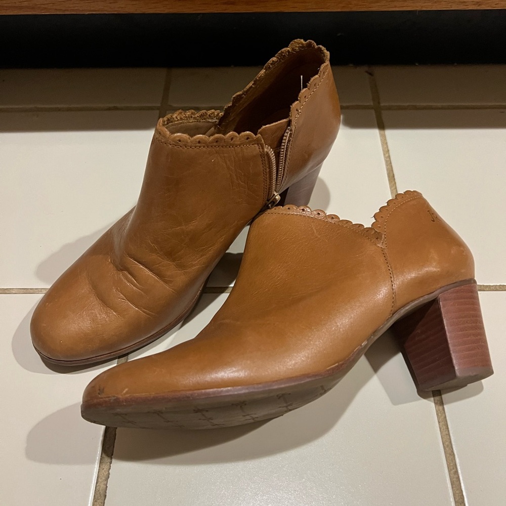 Jack Rogers Brown Heeled Boots with Block Heel